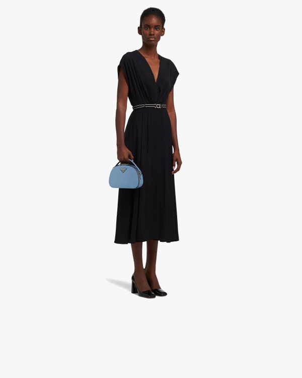 Astral Blue Saffiano Leather Prada Odette Bag - Image 7