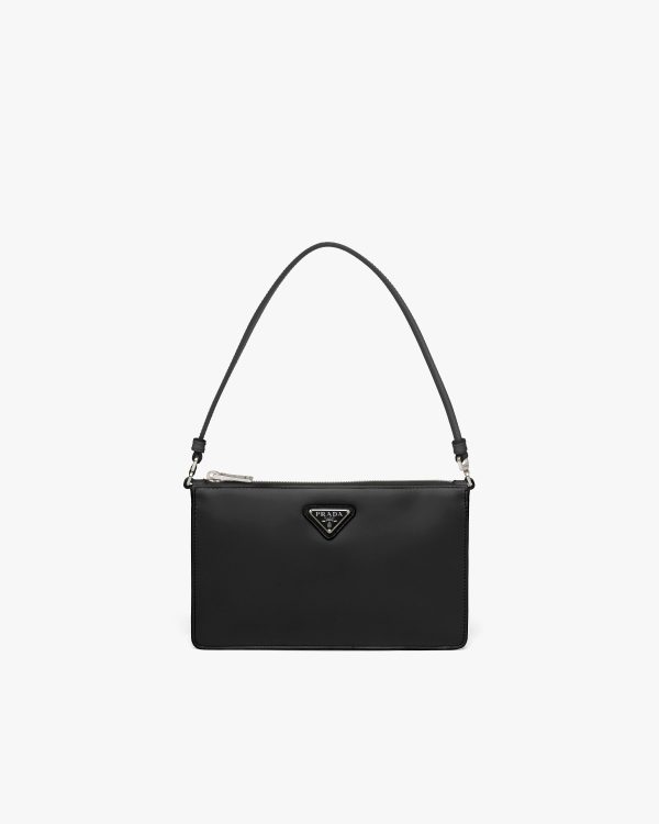 Black Brushed leather mini-bag