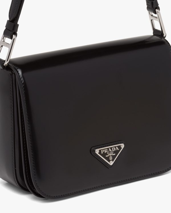 Black Brushed leather shoulder bag - Image 2