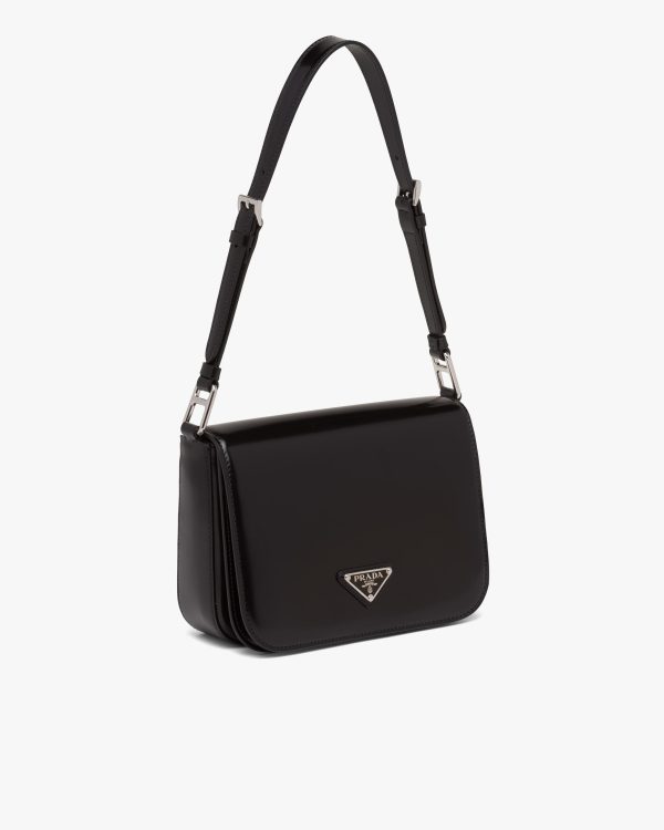 Black Brushed leather shoulder bag - Image 3