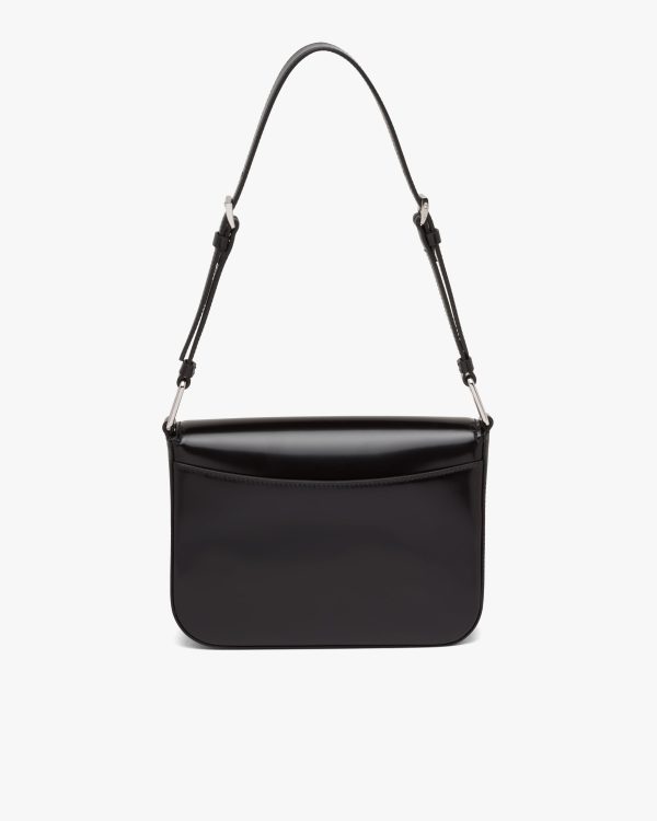 Black Brushed leather shoulder bag - Image 4
