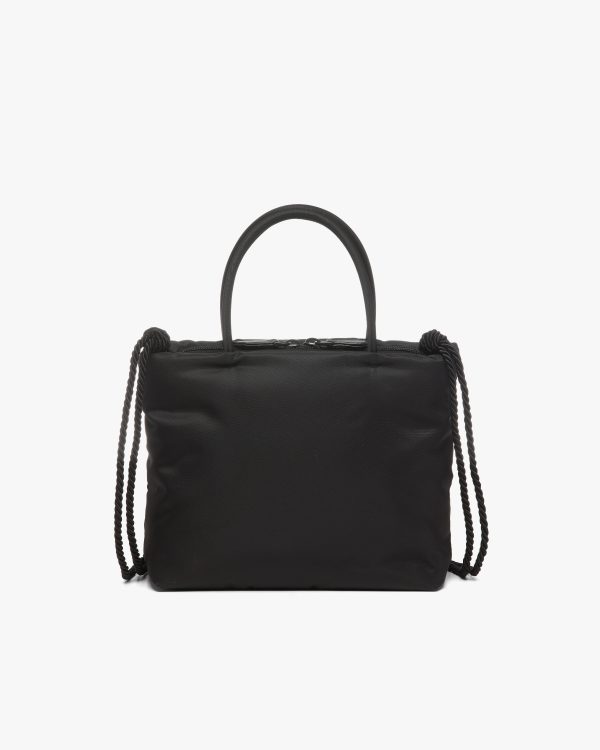 Black Embroidered nylon handbag - Image 4