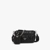 Black Gaufre nappa leather shoulder bag