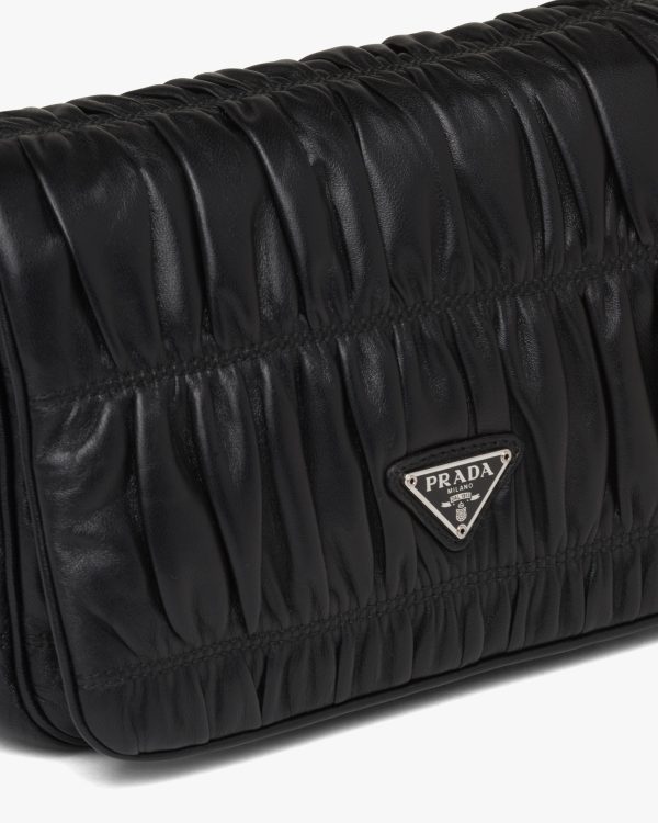Black Gaufre nappa leather shoulder bag - Image 2