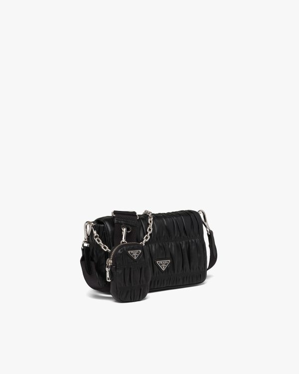 Black Gaufre nappa leather shoulder bag - Image 3