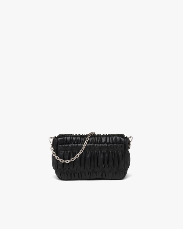 Black Gaufre nappa leather shoulder bag - Image 4