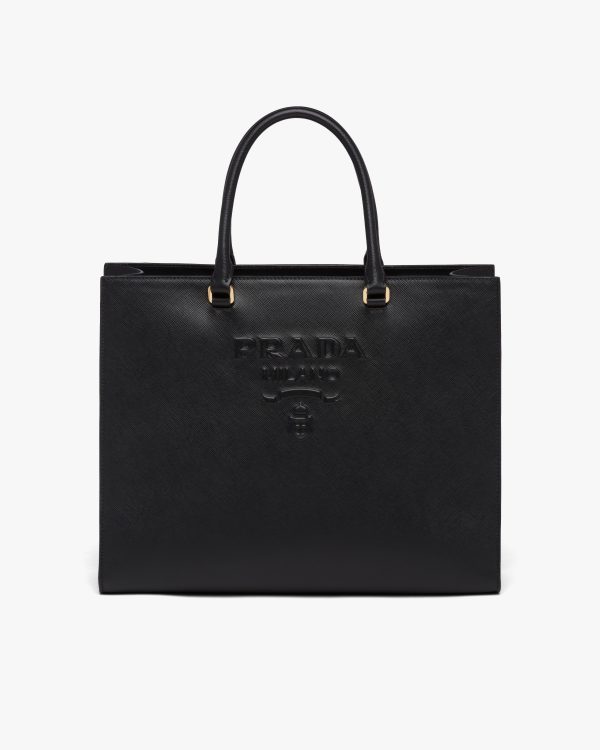 Black Large Saffiano leather handbag