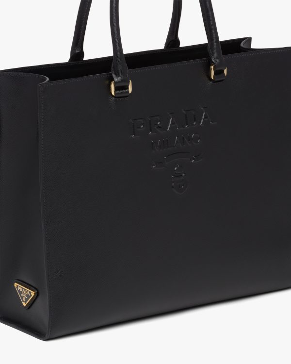 Black Large Saffiano leather handbag - Image 2
