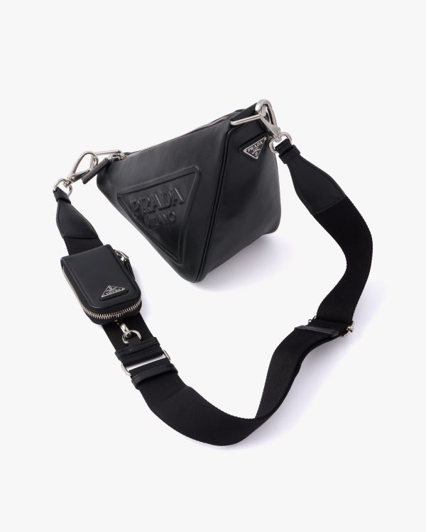 Black Leather Prada Triangle shoulder bag - Image 3