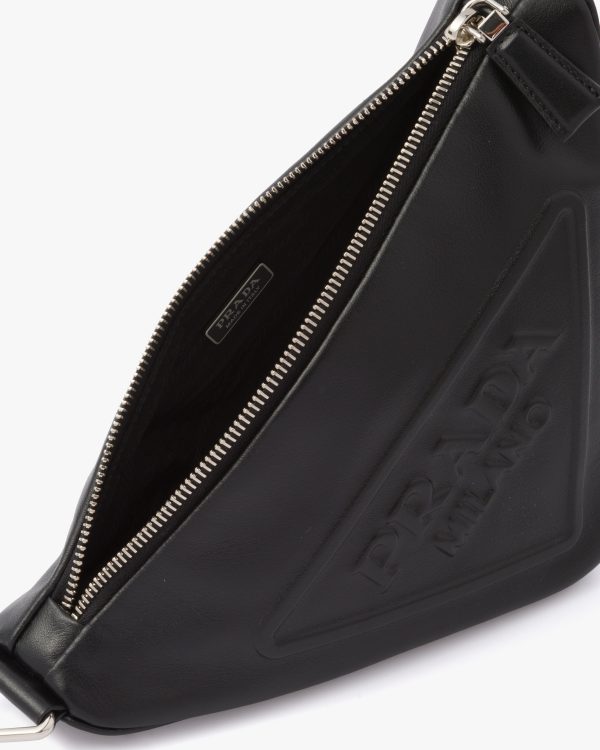 Black Leather Prada Triangle shoulder bag - Image 5