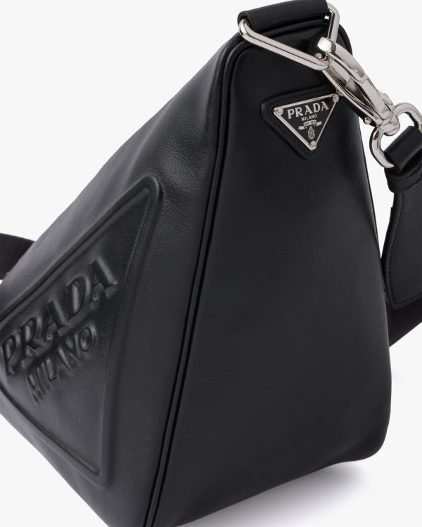 Black Leather Prada Triangle shoulder bag - Image 6