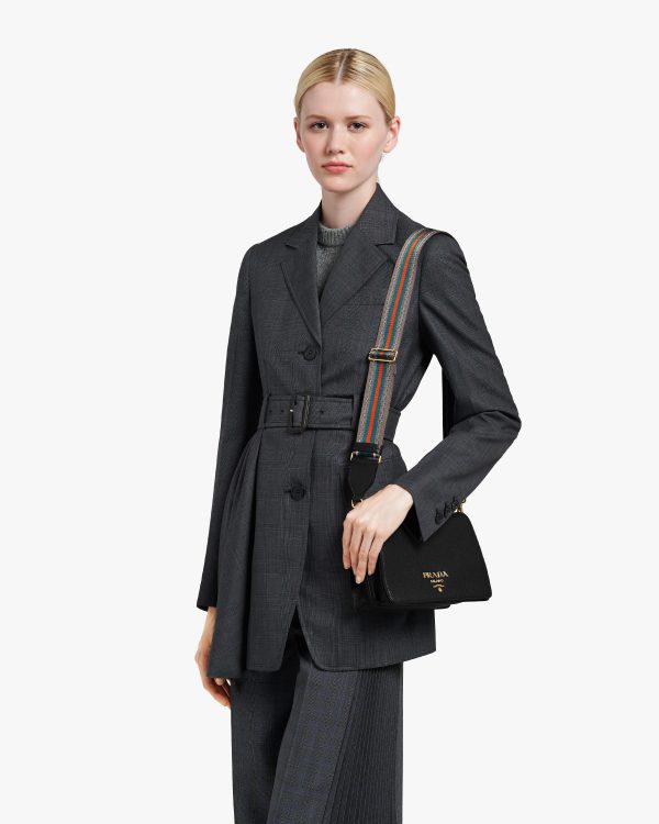 Black Leather Shoulder Bag - Image 2