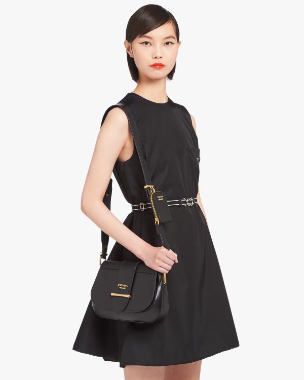 Black Leather and Saffiano shoulder bag - Image 2