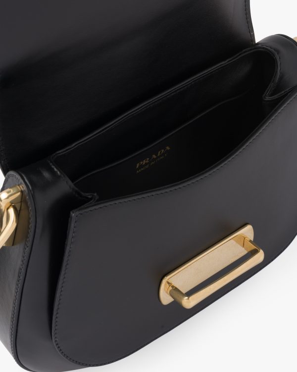 Black Leather and Saffiano shoulder bag - Image 5