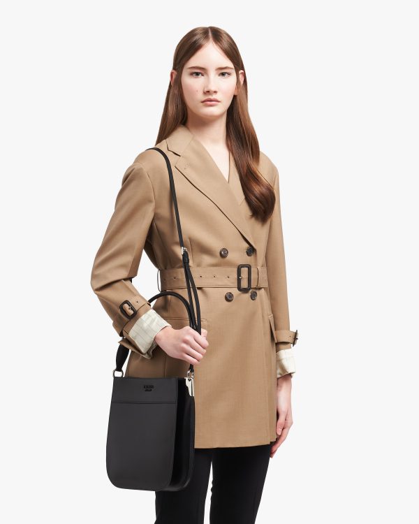 Black Medium Leather Prada Margit Bag - Image 2
