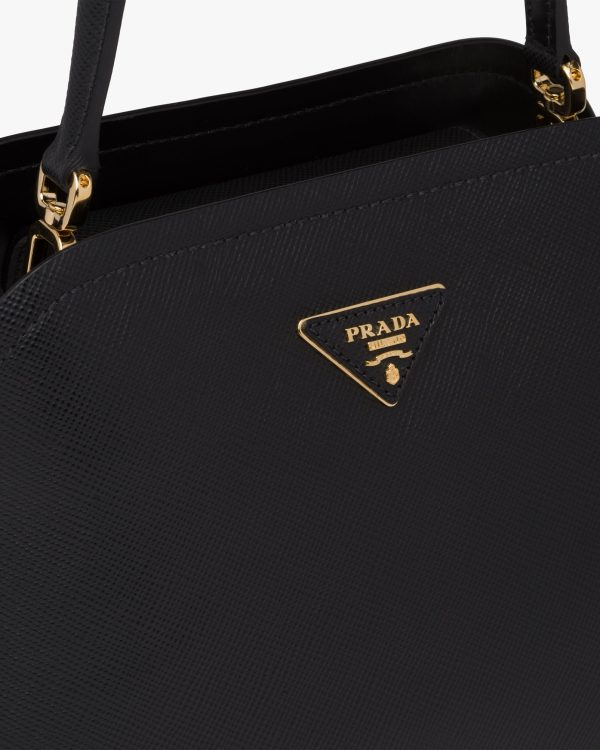 Black Medium Saffiano Leather Prada Matinee Bag - Image 6