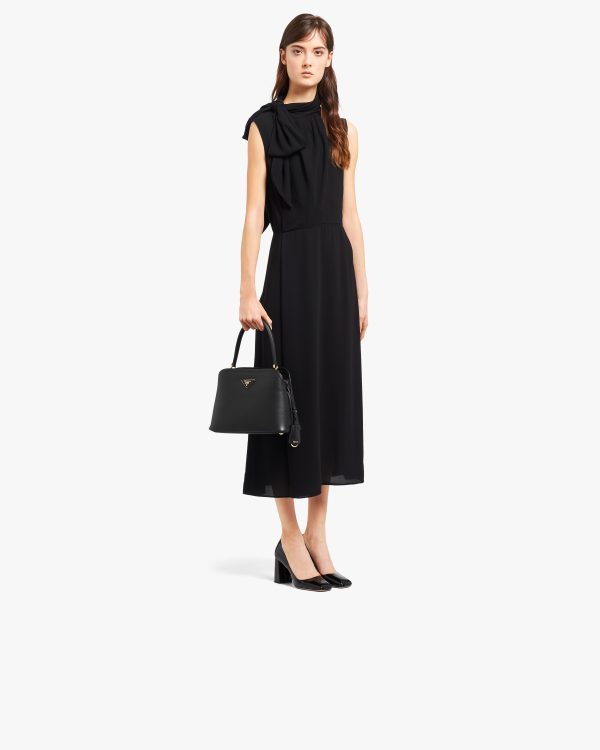 Black Medium Saffiano Leather Prada Matinee Bag - Image 7