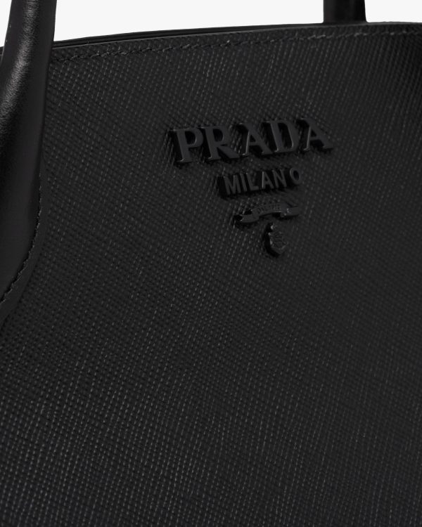 Black Medium Saffiano leather Prada Monochrome bag - Image 6