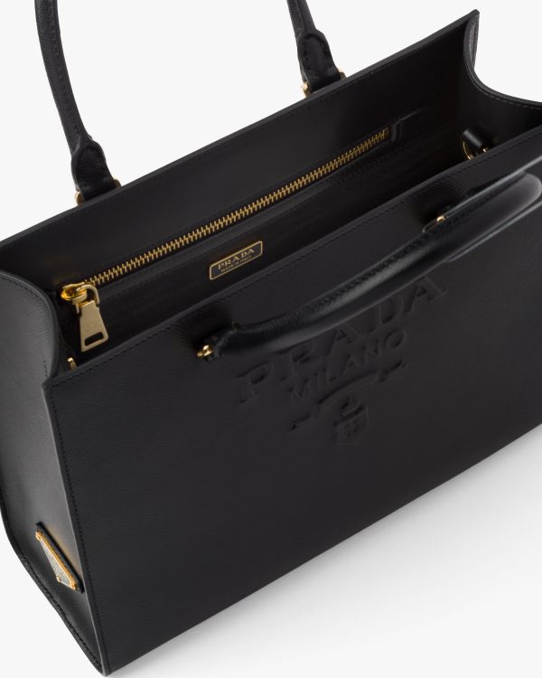 Black Medium Saffiano leather handbag - Image 5