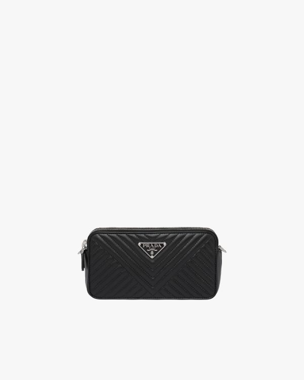 Black Nappa leather mini shoulder bag