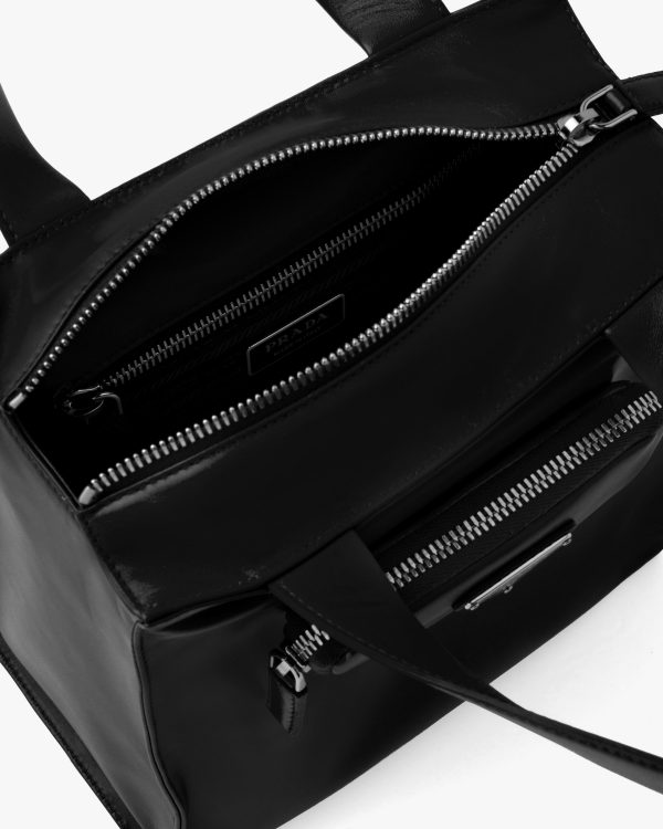 Black Nappa leather tote bag - Image 5