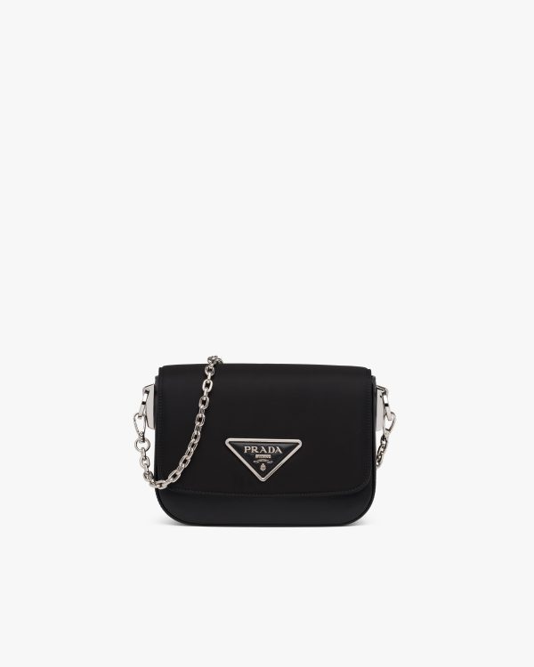 Black Nylon and leather Prada Identity shoulder bag