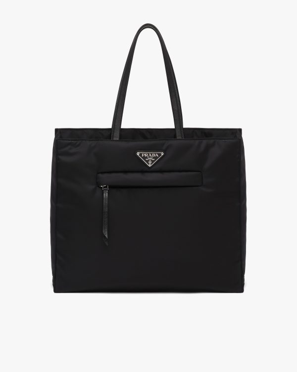 Black Padded Re-Nylon tote bag