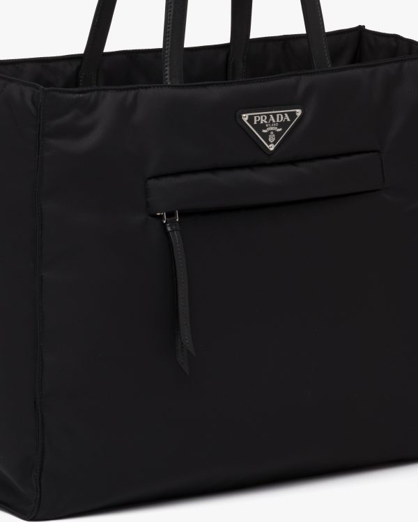 Black Padded Re-Nylon tote bag - Image 2
