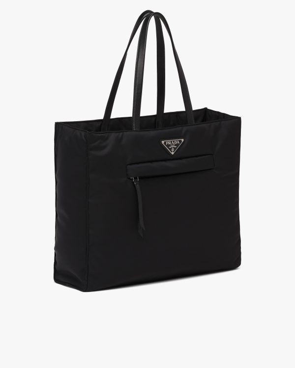 Black Padded Re-Nylon tote bag - Image 3