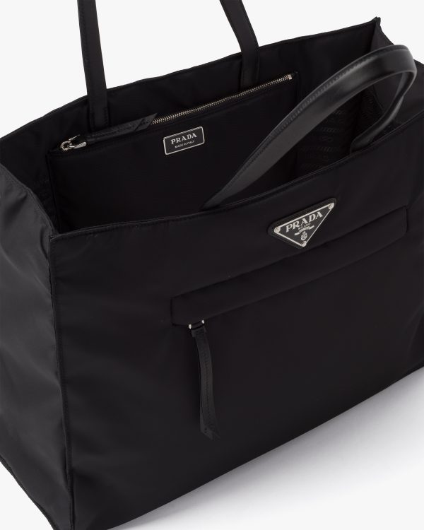 Black Padded Re-Nylon tote bag - Image 5