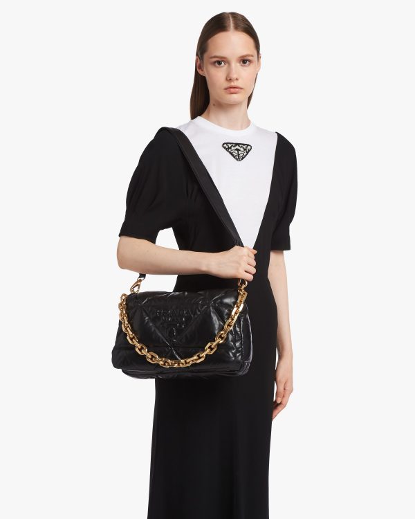 Black Padded nappa leather shoulder bag - Image 2