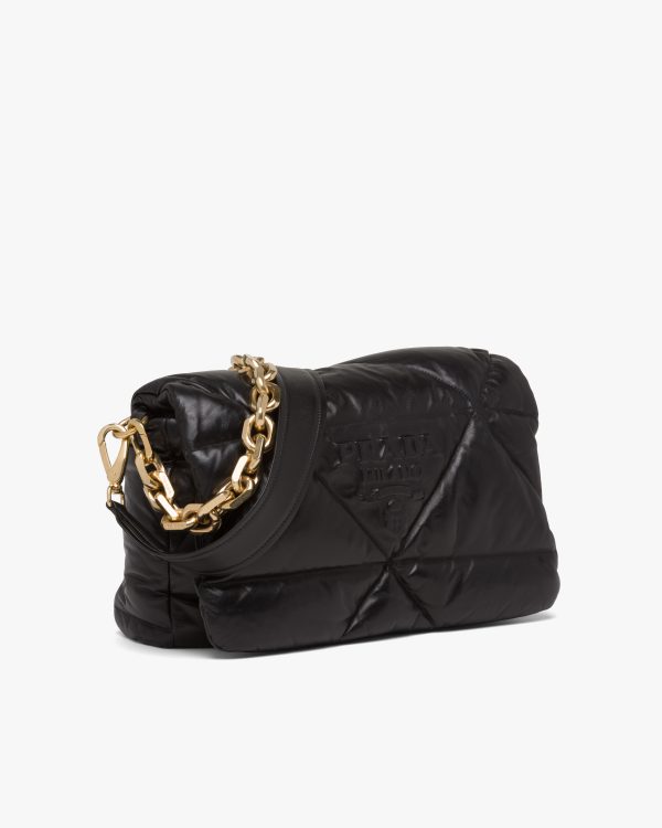 Black Padded nappa leather shoulder bag - Image 3