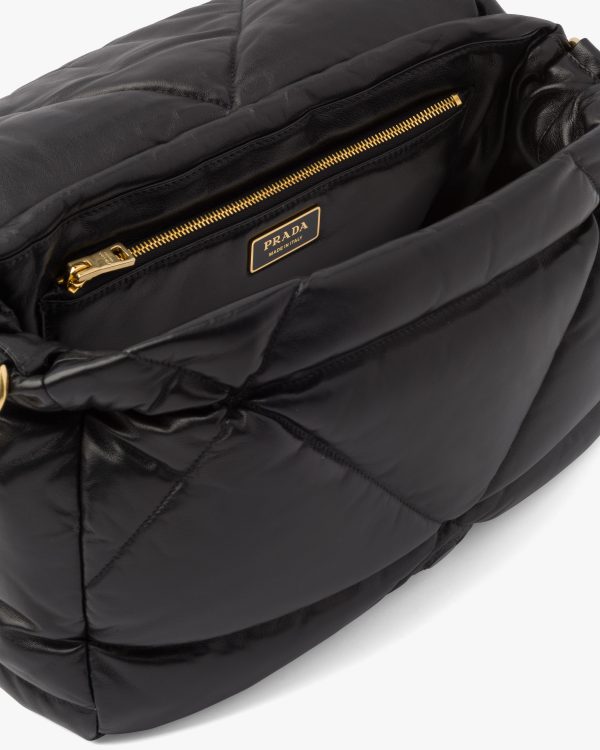 Black Padded nappa leather shoulder bag - Image 5