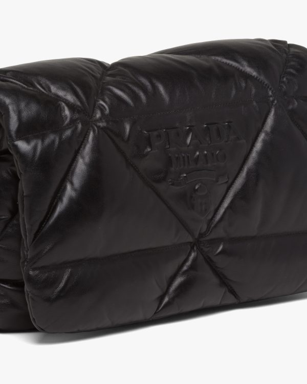 Black Padded nappa leather shoulder bag - Image 6