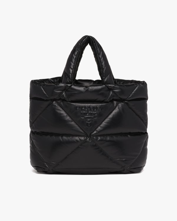 Black Padded nappa tote bag