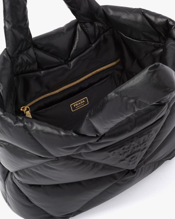Black Padded nappa tote bag - Image 5
