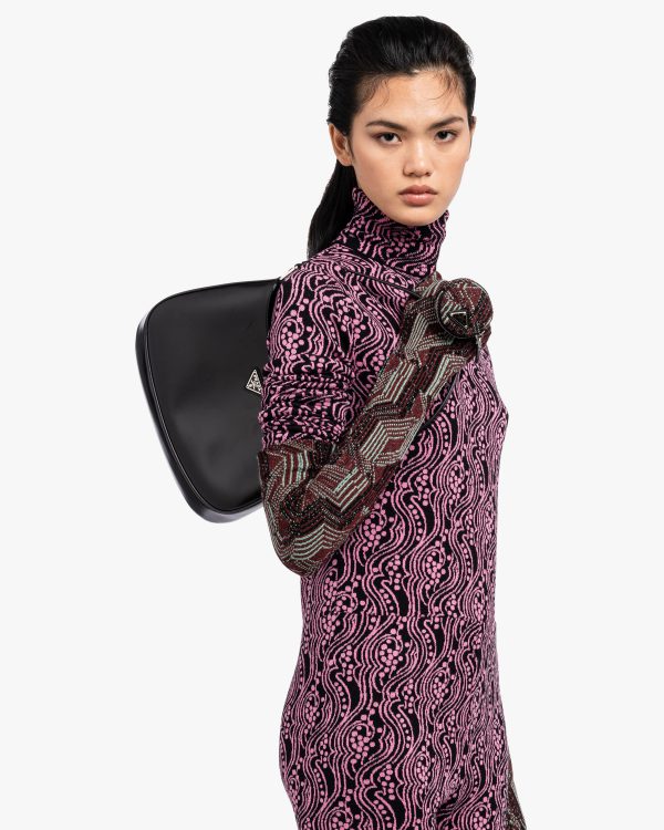 Black Prada Cleo brushed leather shoulder bag - Image 2