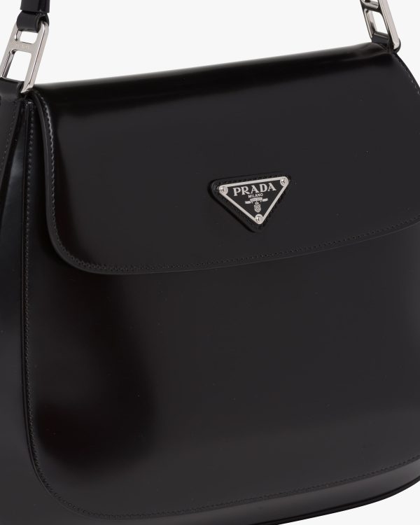 Black Prada Cleo brushed leather shoulder bag with flap - Image 2
