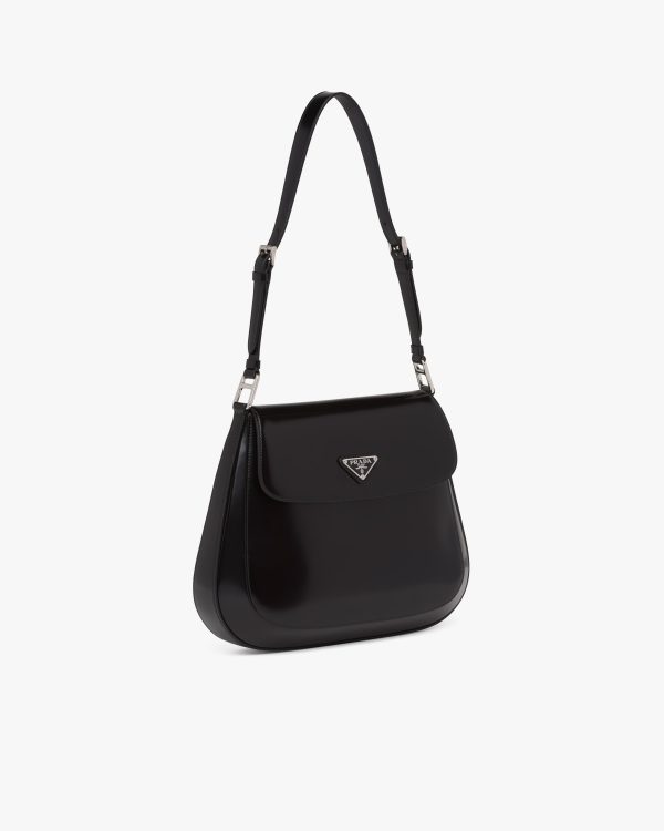 Black Prada Cleo brushed leather shoulder bag with flap - Image 3