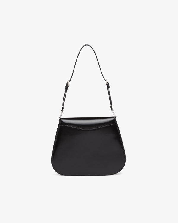 Black Prada Cleo brushed leather shoulder bag with flap - Image 4