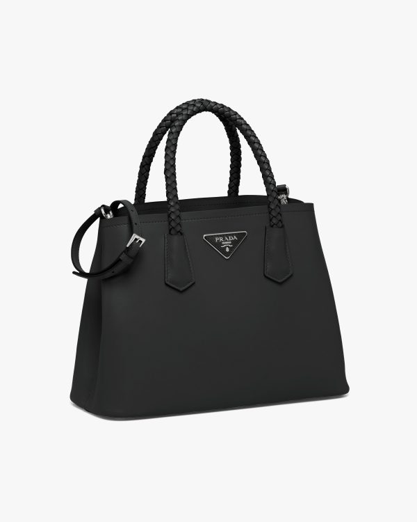 Black Prada Double medium leather handbag - Image 3