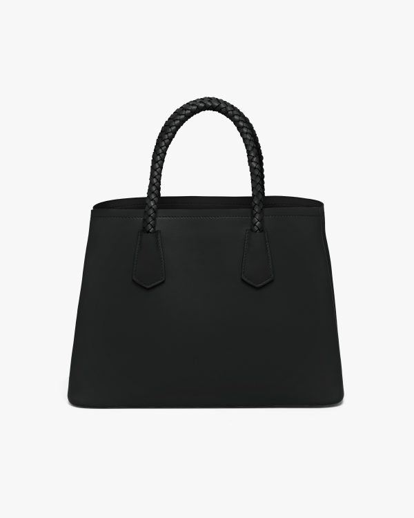 Black Prada Double medium leather handbag - Image 4