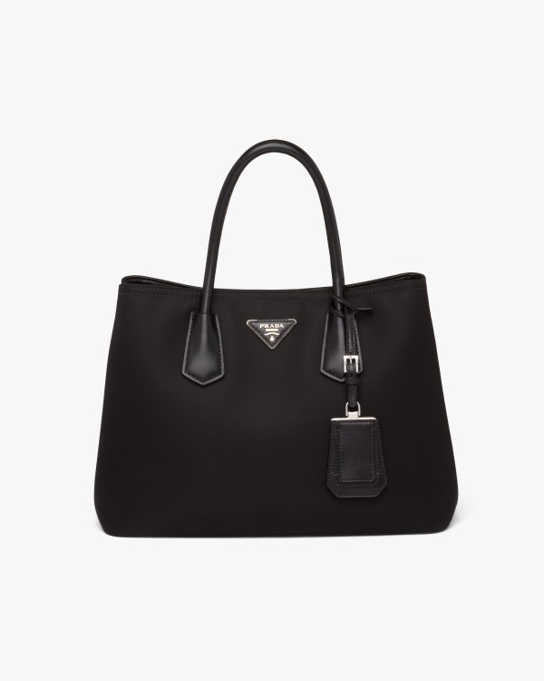 Black Prada Double nylon and Saffiano leather bag
