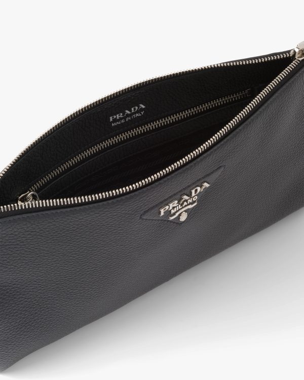 Black Prada Flou leather shoulder bag - Image 5