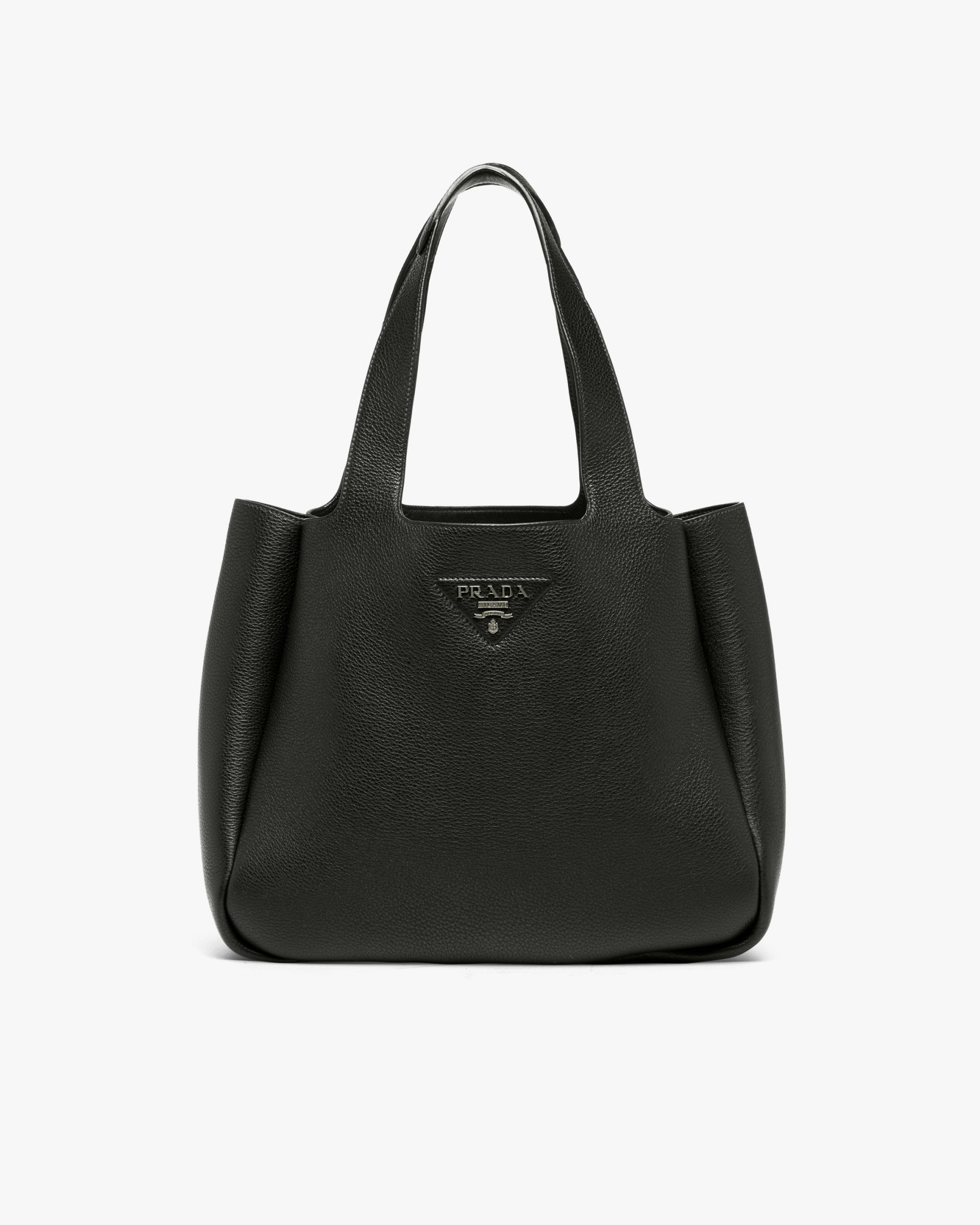 Black Prada Flou leather tote - Fake Prada Store