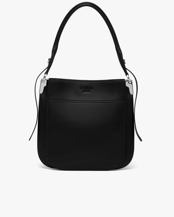 Black Prada Margit leather hobo shoulder bag