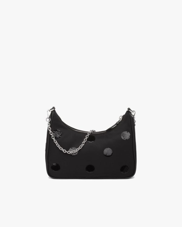 Black Prada Re-Edition 2005 Re-Nylon polka-dot bag - Image 4