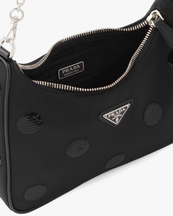 Black Prada Re-Edition 2005 Re-Nylon polka-dot bag - Image 5
