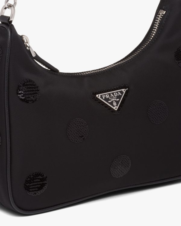 Black Prada Re-Edition 2005 Re-Nylon polka-dot bag - Image 6