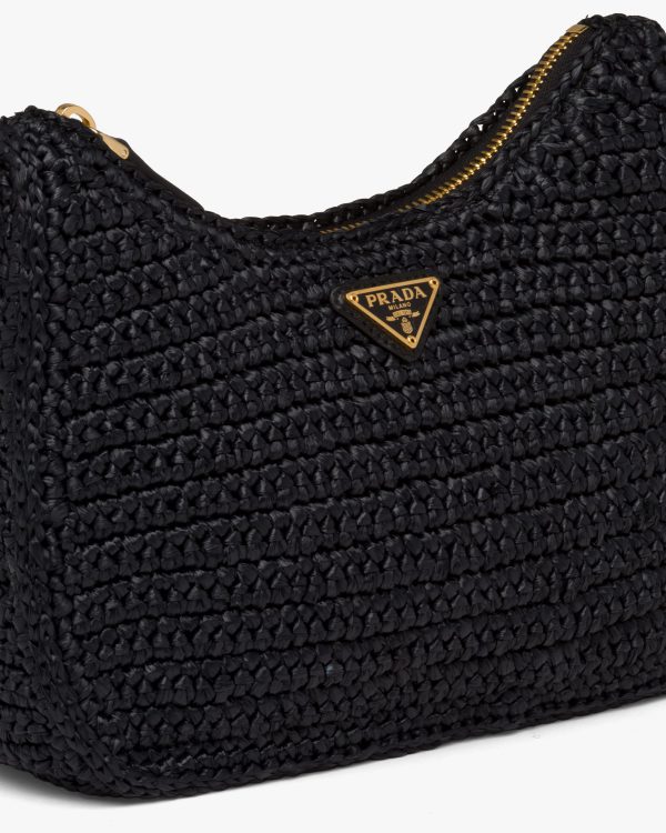 Black Prada Re-Edition 2005 raffia bag - Image 6